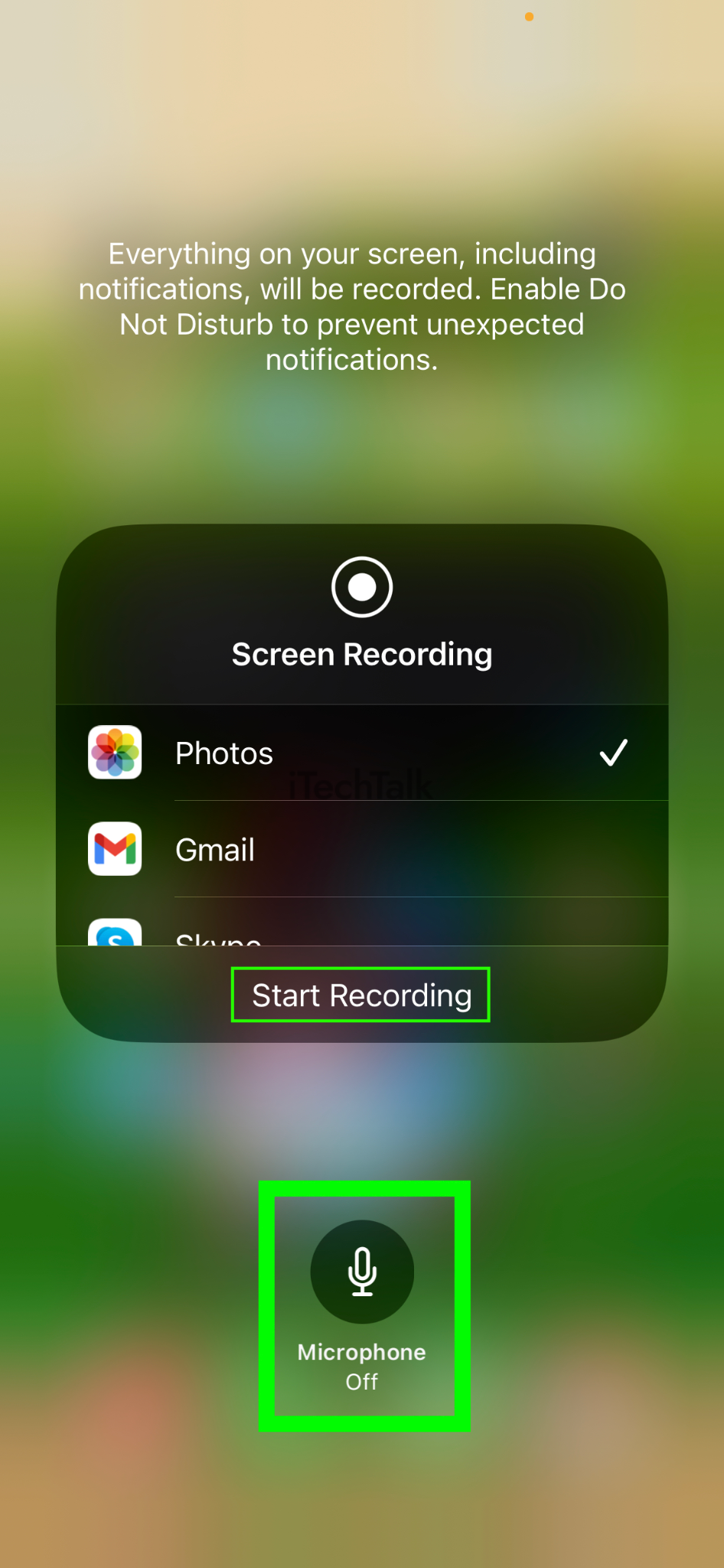 can you record a facetime video call on iphone