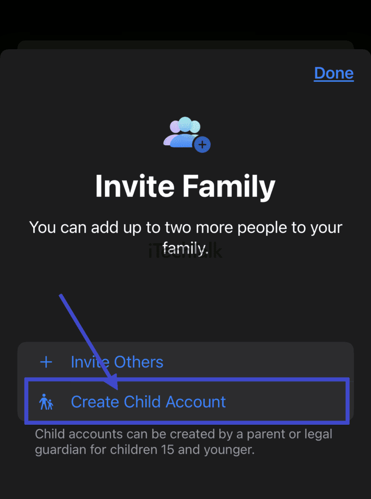 Invite Family On Ipad