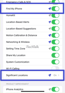 Settings Of Airtag