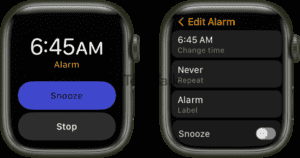 snooze on apple watch