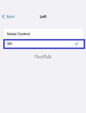 Siri noise control