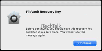 Filevault Recovery Key