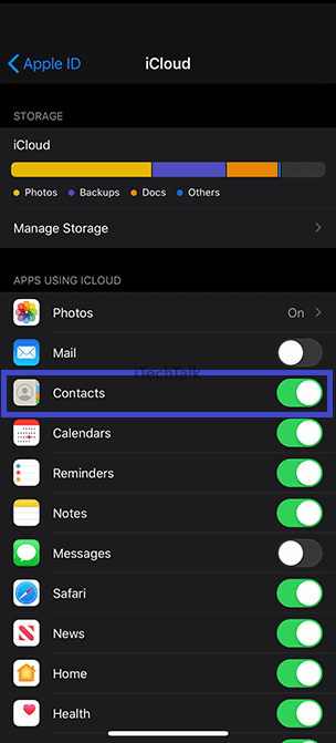 Icloud Contacts Settings On Iphone