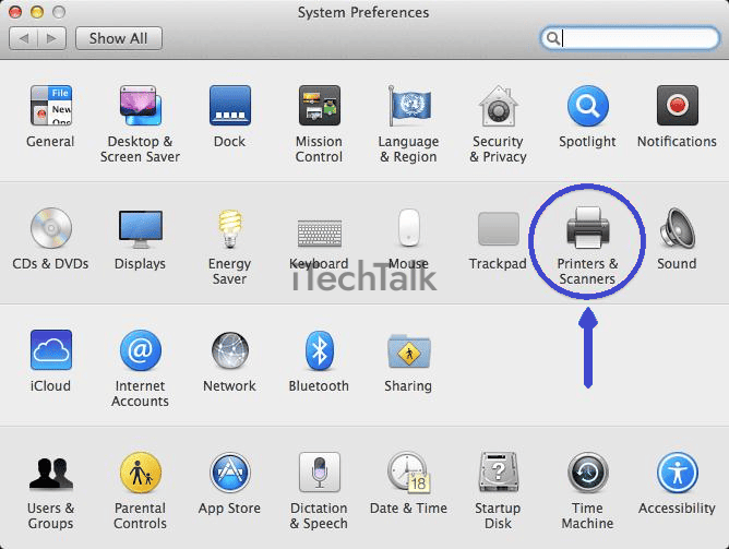 System Preferences To Add Printer