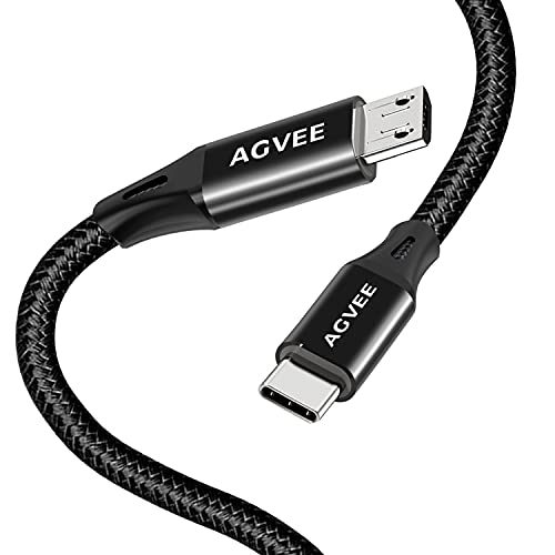 Agvee 2 Pack 6Ft Usb-C Otg To Micro Usb Cable, Braided Charger Data...