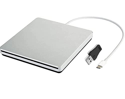 Aouan External Cd Dvd Drive Burner Portable Slim Reader Type-C Usb-...