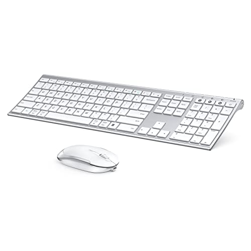 Bluetooth Keyboard Mouse, Multi-Device Wireless Keyboard Mouse Comb...