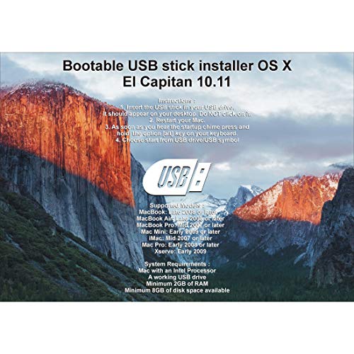 Bootable Usb Stick For Macos X El Capitan 10.11 - Full Os Install, ...