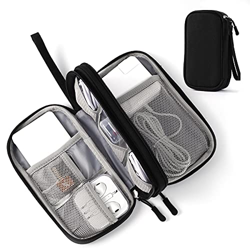 Electronic Organizer Pouch Bag, 3 Compartments Travel Cable Organiz...