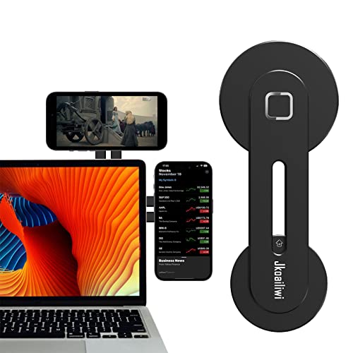 Jkoailiwi Dual Screen Magnetic Phone Holder For Laptop - Adjustable...