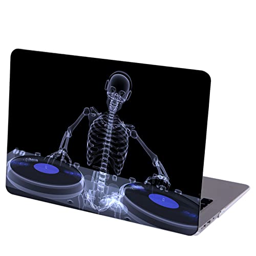 Laptop Plastic Hard Shell Case (Skull Skeleton Dj) Compatible With ...