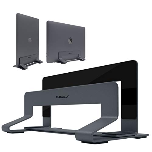 Macally Vertical Laptop Stand For Desk - Adjustable Desk Laptop Hol...