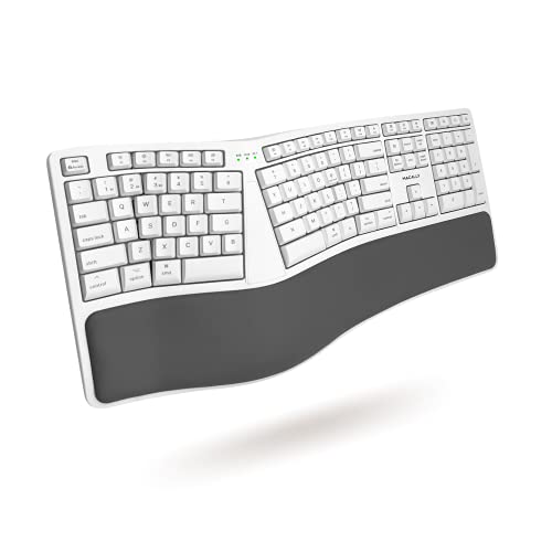 Macally Wireless Ergonomic Keyboard For Mac - Built For Comfort - C...