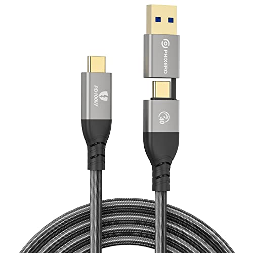 Phixero Usb 4 Cable Compatible With Thunderbolt 4 Cable [3.3Ft], 40...