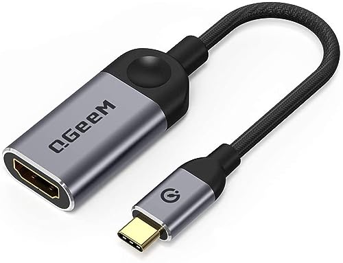 Qgeem Usb C To Hdmi Adapter 4K Cable, Usb Type-C To Hdmi Adapter [T...