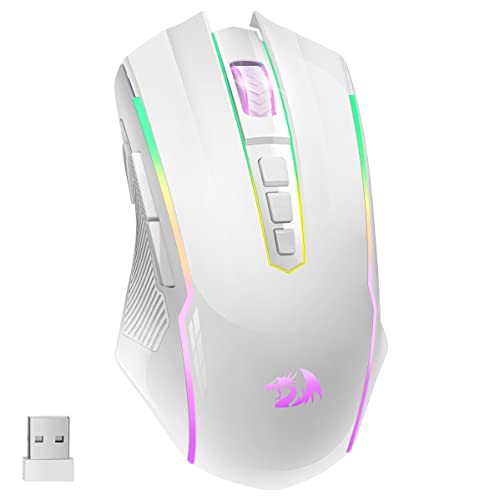 Redragon Wireless Gaming Mouse With Rgb Backlit, 8000 Dpi, Mouse Ga...