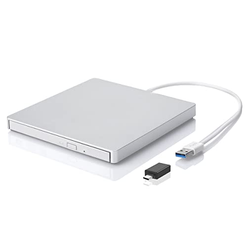 Roofull External Cd Dvd Drive For Mac, Usb 3.0 Premium Cd Dvd Rom +...