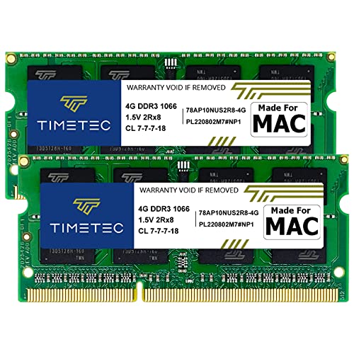 Timetec 8Gb Kit(2X4Gb) Compatible For Apple Ddr3 1067Mhz   1066Mhz ...