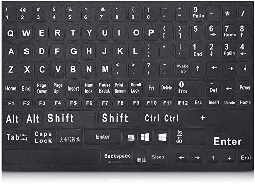 Universal English Keyboard Stickers, Large Computer Laptop Replacem...