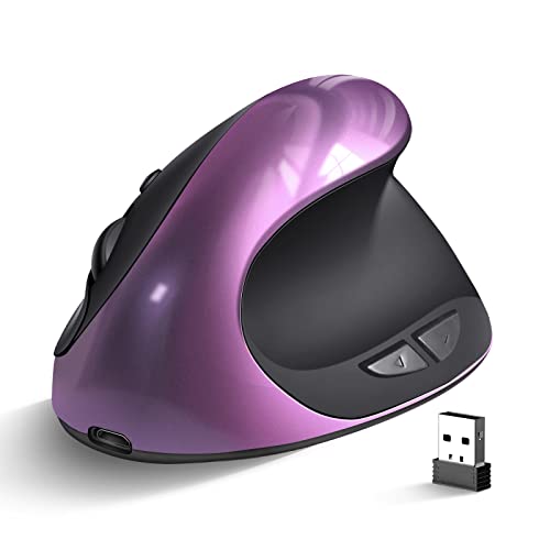Woddlffy Ergonomic Mouse Wireless,Rechargeable Vertical Mouse Right...