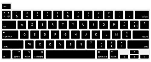 Wygch French Language Azerty Silicone Keyboard Cover Skin For Macbo...