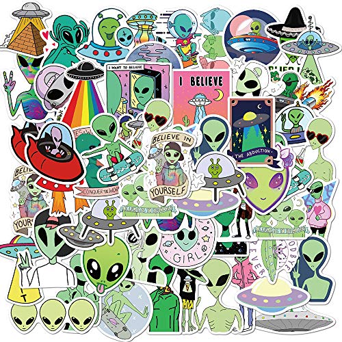 Yoksas Aliens Stickers Pack For Water Bottles Laptop,50Pcs Vinyl Wa...