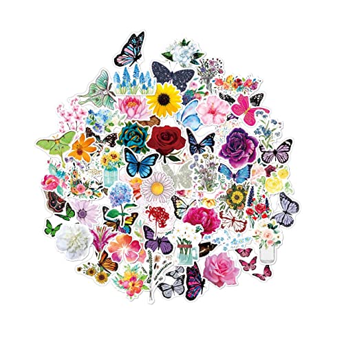 100Pcs Flower Butterfly Stickers Decals For Adults Women Teen Girls...