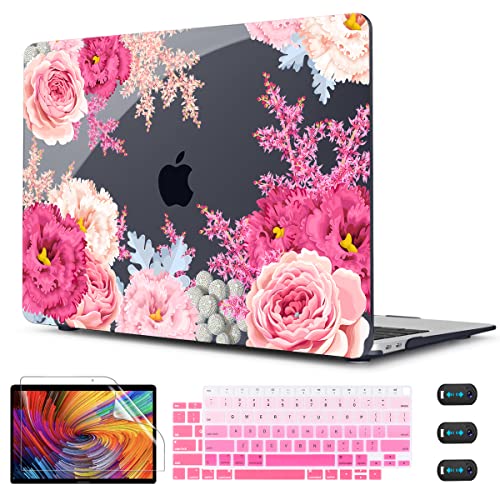 Cissook Floral Case Cover For Macbook Air 13 Inch 2020 2021 2019 20...
