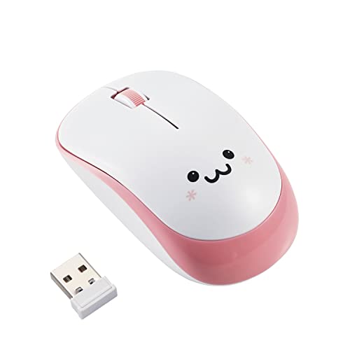 Elecom 2.4G Wireless, Portable Mobile Smiley-Face Mouse For Right L...