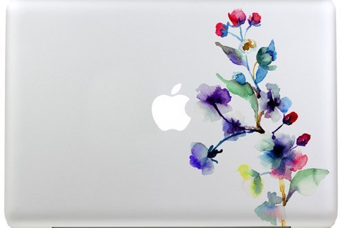 G Ganen Macbook Decal Colors Flower Macbook Sticker Partial Cover M...