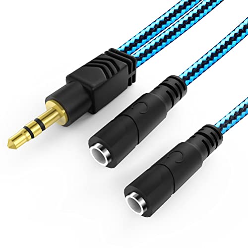 Headphone Splitter For 2 Headphones 2 Way 3.5Mm Adapter Aux Cable M...
