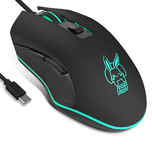 Iulonee Usb Type C Wired Mouse,Silent Computer Mouse Optical Gaming...