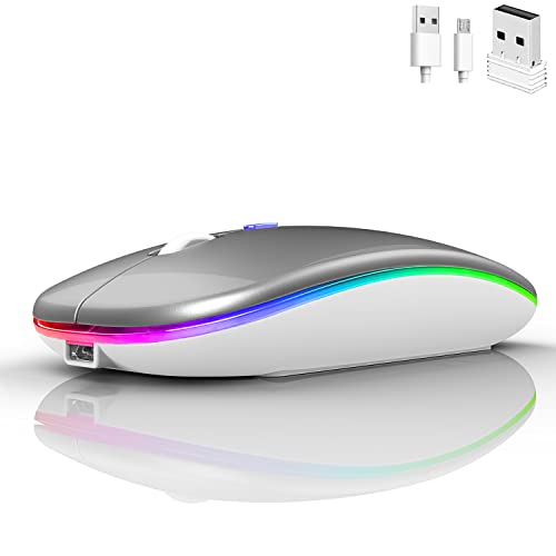 Led Rechargeable Bluetooth Wireless Mouse For Macbook Pro Macbook A...