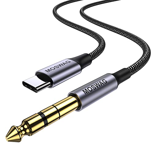 Moswag Usb C To 6.35Mm 1 4 Trs Audio Stereo Cable 6.6Ft 2Meter,Type...