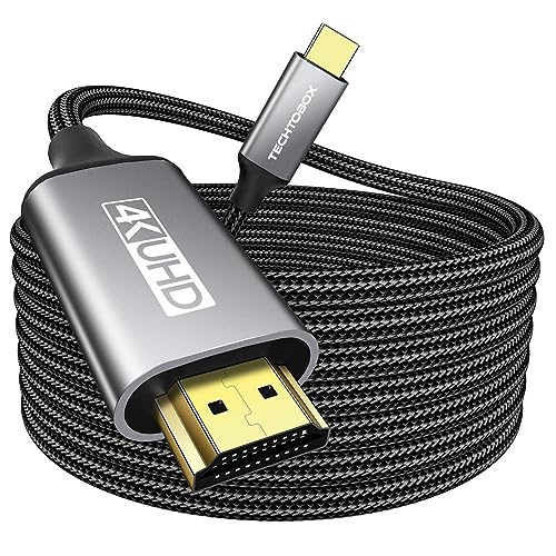Techtobox Usb C To Hdmi Cable 4K, 10Ft Type C To Hdmi Braided Cord,...