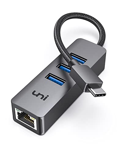 Uni Usb C Ethernet Adapter, Usb C Hub Ethernet 1Gbps With Usb 3.0 [...