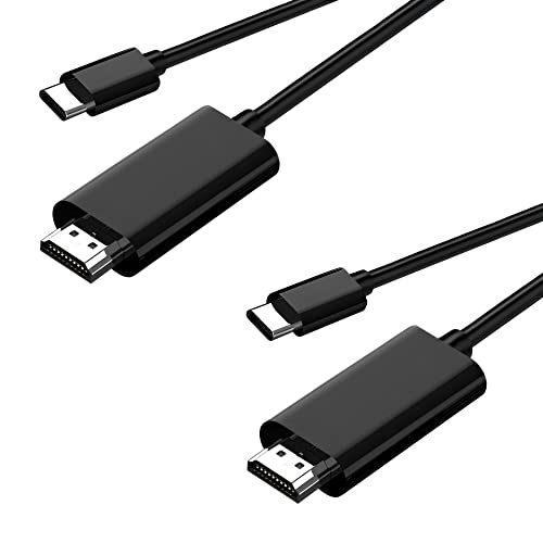 Usb C To Hdmi Cable 6Ft 4K For Monitor, Hdmi To Usb C Adapter For M...