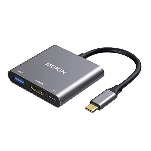 Usb C To Hdmi Multiport Adapter, Type-C Hub Thunderbolt 3 To Hdmi 4...