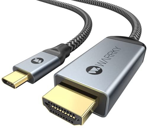 Warrky Usb C To Hdmi Cable 4K, 3.3Ft [Braided, High Speed] Thunderb...