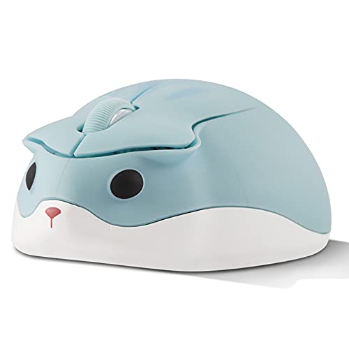 Wireless Mouse Cute Cartoon Hamster Shape Mini Silent Click Ergonom...