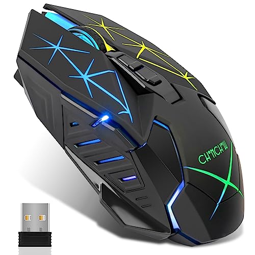 Wireless Mouse For Laptop Wireless Gaming Mouse With 2 Side Buttons...